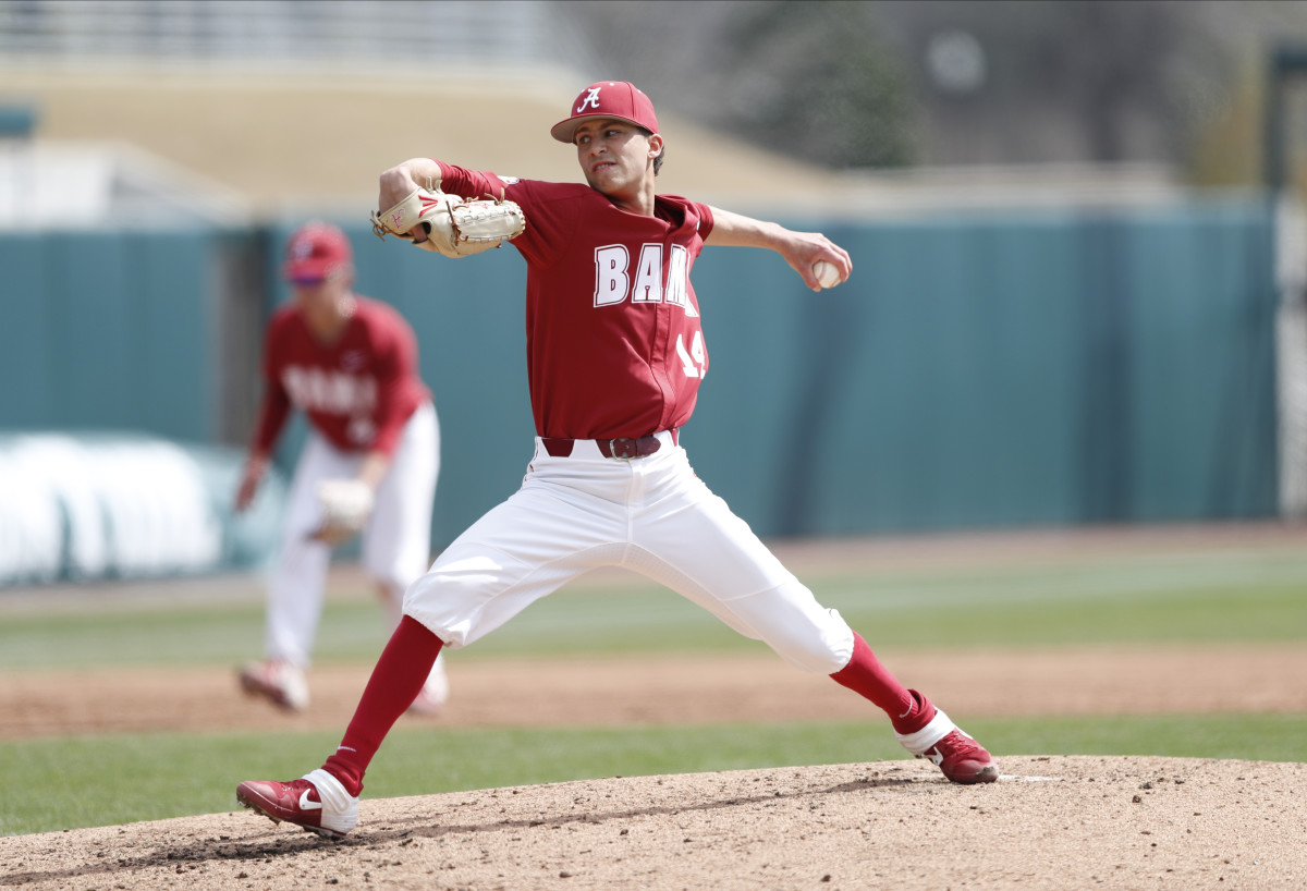 Alabama pitcher Antoine Jean